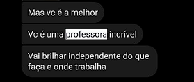 Feedback de aluno por mensagem